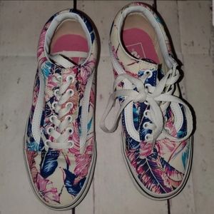 Feather print old skool vans